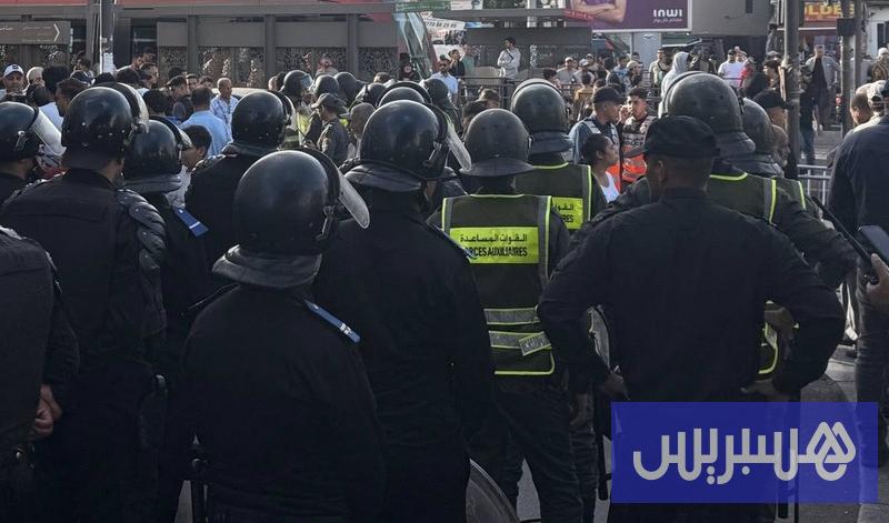 السلطات الأمنية 24 أمن البيضاء يطوق احتجاجات شبابية