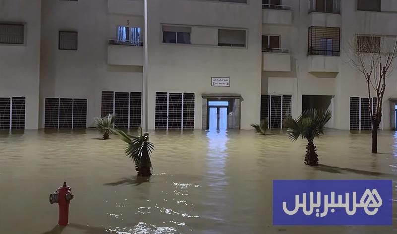أمطار غزيرة 15 فيضانات في كزناية بطنجة