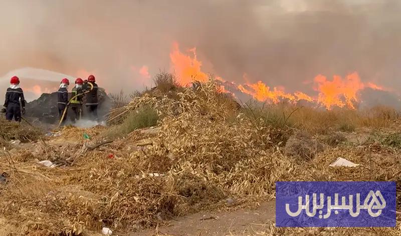 حريق وسط حي سكني بمراكش
