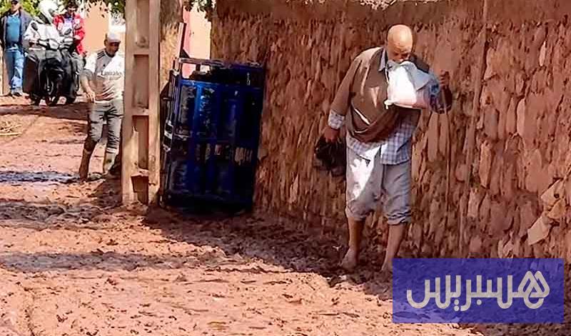 السيول تجتاح طرق إسني بالحوز السيول تجتاح طرق إسني بالحوز
