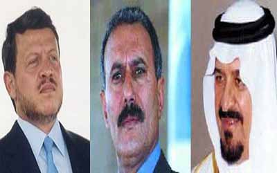 عبد الله الثاني وعلي عبد الله صالح يزوران الأمير سلطان في أكادير