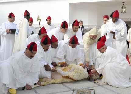 الملك محمد السادس ينحر أضحية العيد