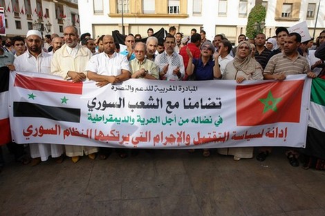 تنديد شعبي بمجازر النظام السوري في وقفة بالرباط