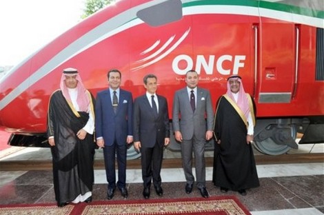 الملك يطلق أشغال الـTGV بحضور ساركوزي ومقرن آل سعود