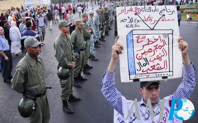 20 فبراير تحتج في مسيرة البرنوصي بالبيضاء