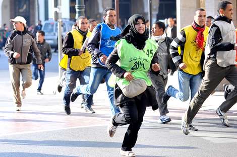 إصابات في تدخل أمني ضد معطلين بالرباط