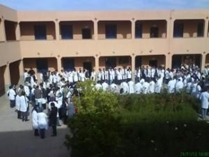 طلبة المدرسة العليا للأساتذة بالبيضاء يحتجون