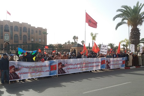 أوراش متوقفة تخرج "آيت أحمد" للاحتجاج بتزنيت
