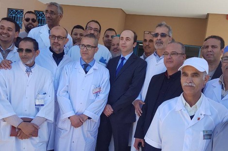 احتجاجات تصاحب زيارة وزير الصحة الجديد إلى مستشفى تيزنيت