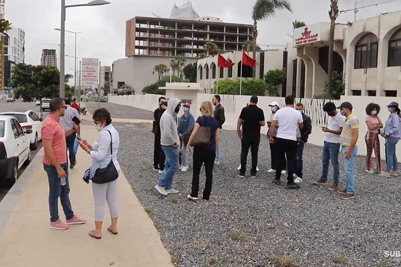 احتجاج مطرودين من لارام