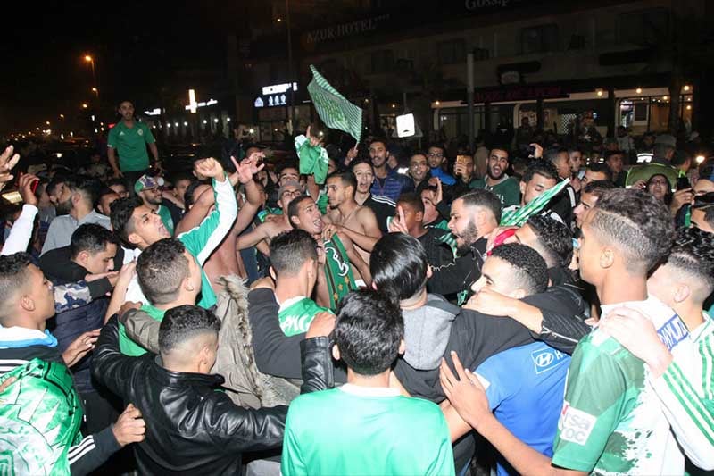 فرحة جمهور الرجاء بالتتويج