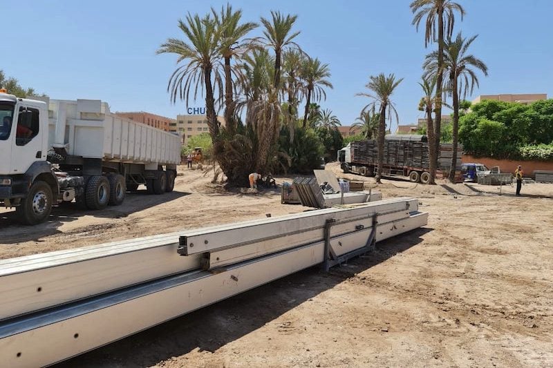 أشغال تشييد المستشفى الميداني تنطلق بمراكش لاستقبال مرضى "كورونا"