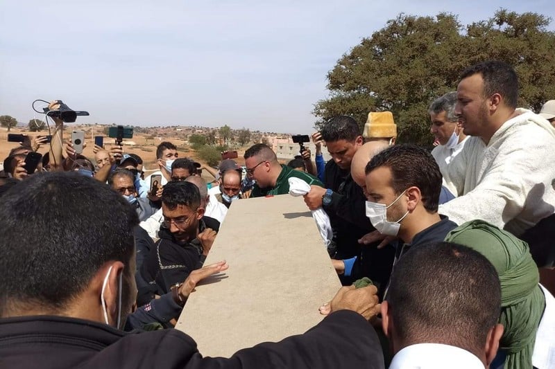 موكب جنائزي حاشد يودع السياسي الراحل عبد الوهاب بلفقيه نواحي كلميم