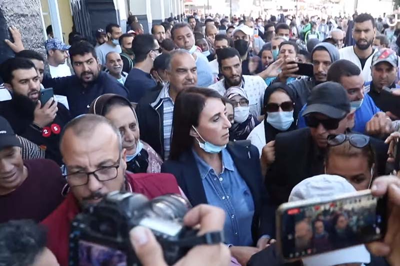 منيب في احتجاج بالبيضاء
