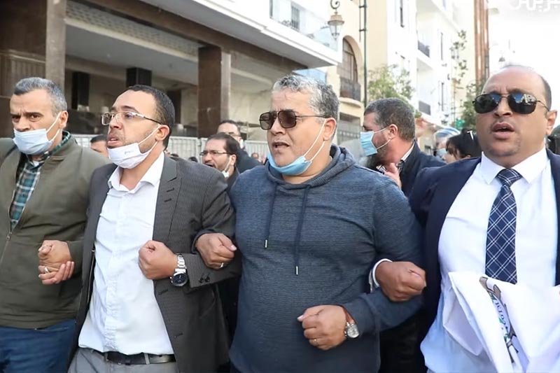 احتجاج ممرضين أمام وزارة الصحة