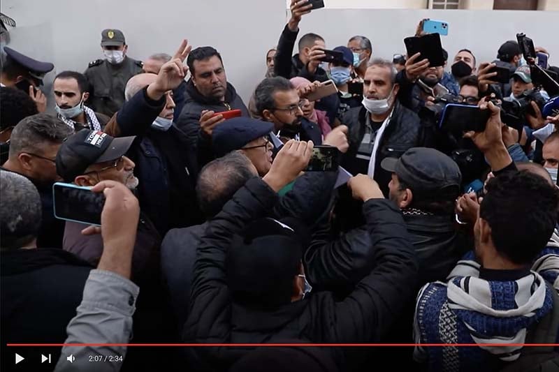 تفريق محتجين ضد إسرائيل