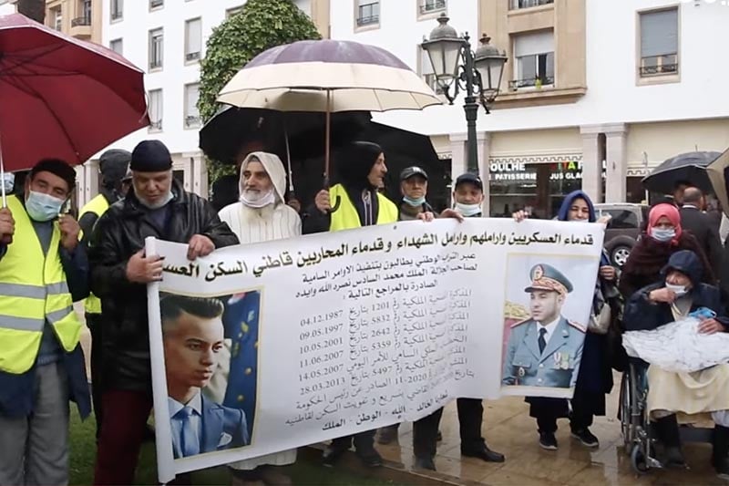 قدماء المحاربين أمام البرلمان