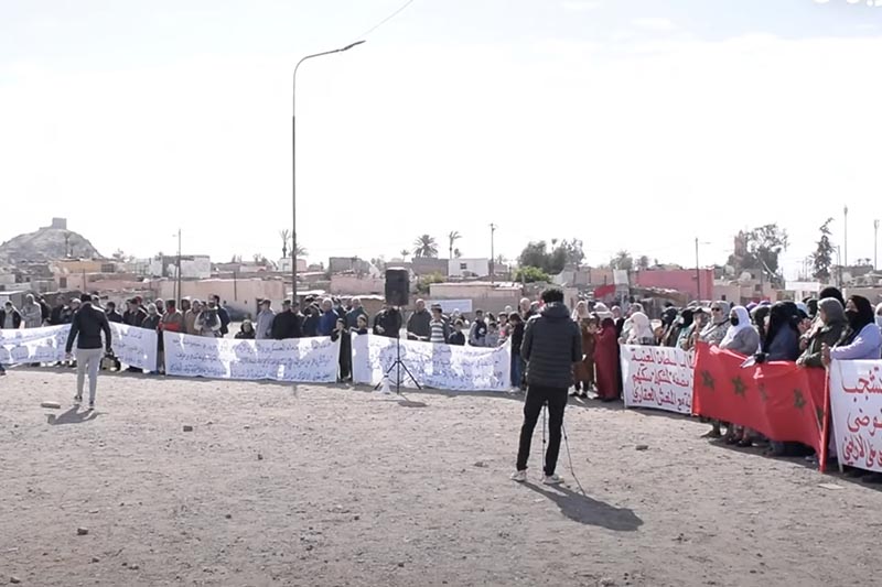 احتجاج سكان "بين القشالي"