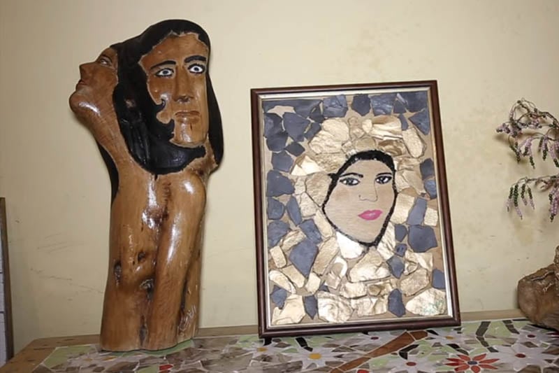 نحت باستعمال مواد مهملة