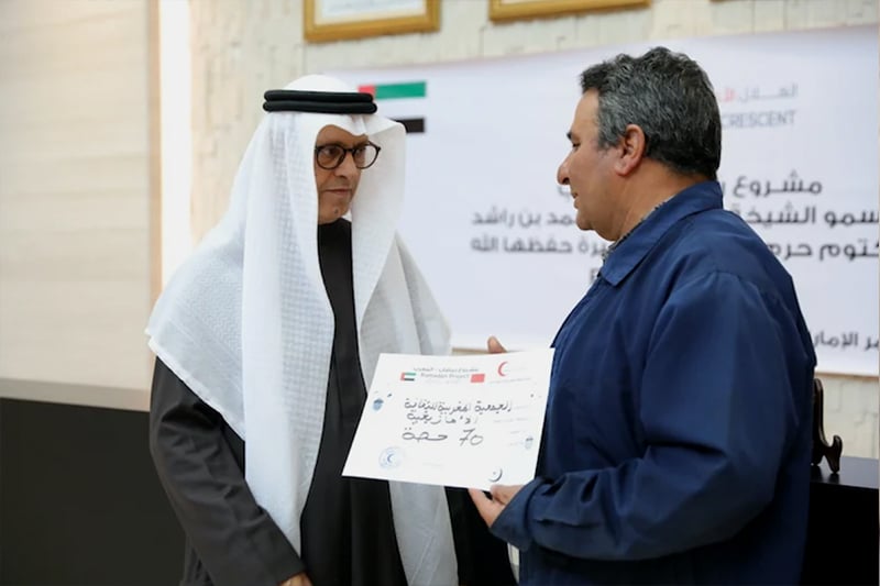 توزيع مساعدات إماراتية بالمغرب
