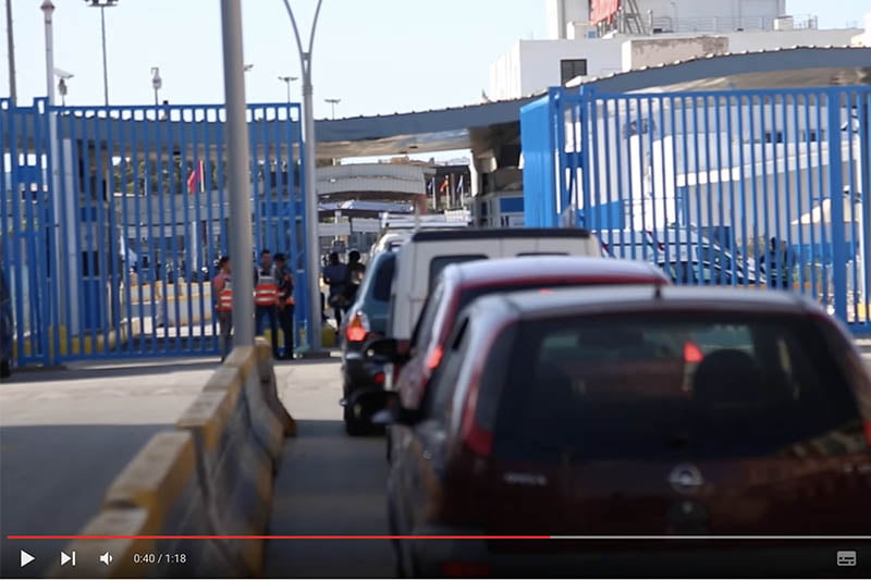 الأجواء بمعبر "باب مليلية"