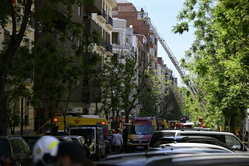 إصابة 18 شخصا بانفجار مبنى بمدريد