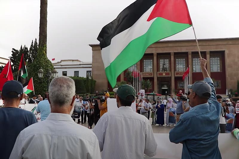احتجاج ضد زيارة جنرال إسرائيلي