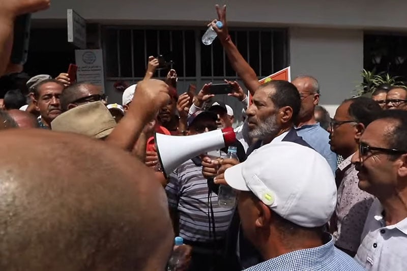 حزب النهج يحتج في الرباط