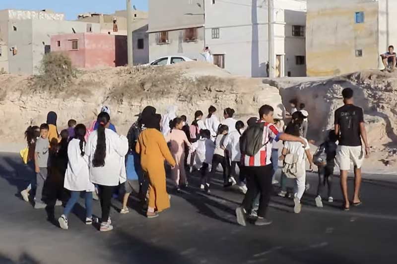ممر يهدد سلامة التلاميذ