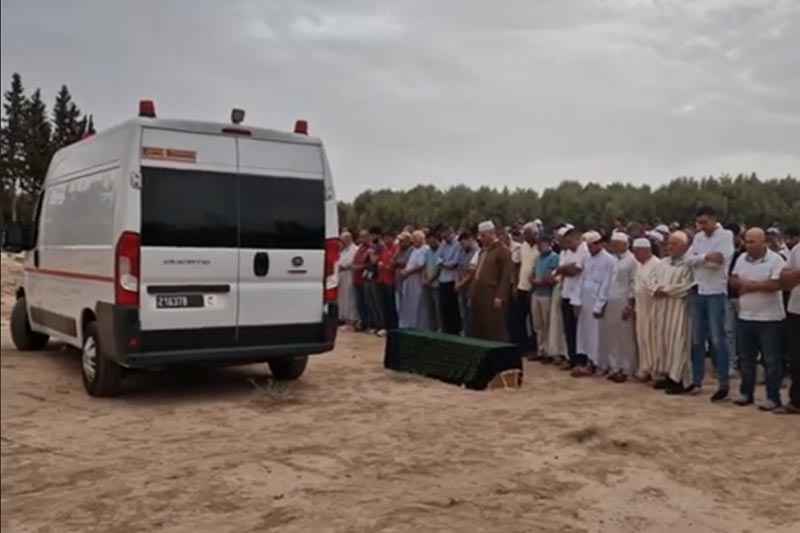 جنازة ضحية حريق الحي الجامعي