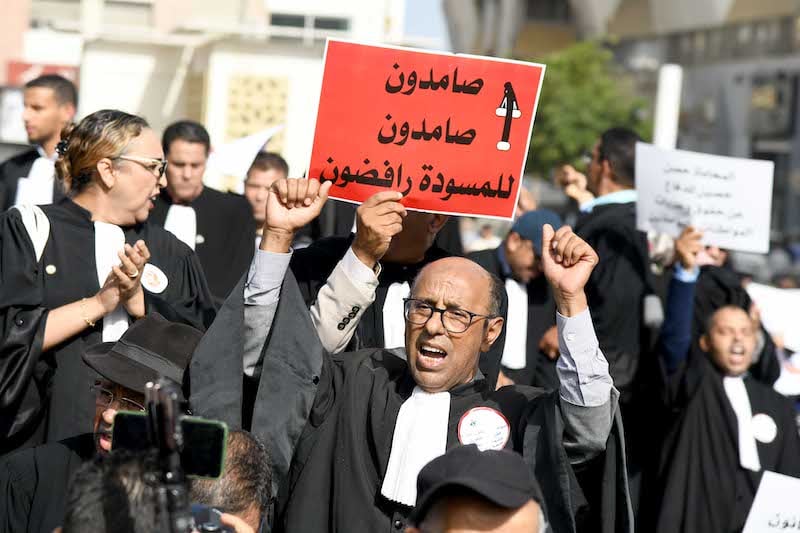 محامون يحتجون ضد وهبي
