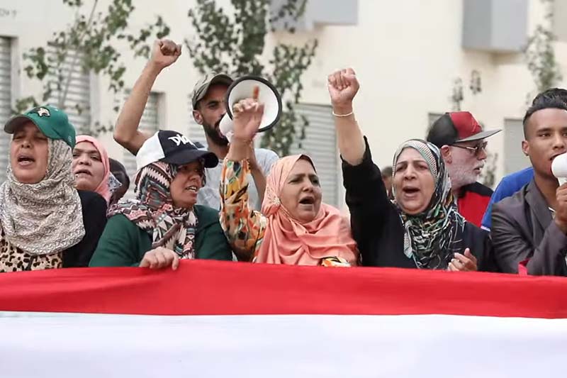 احتجاج ضحايا "عمارات تمارة"