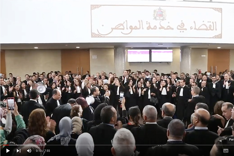 احتجاج محامي المغرب