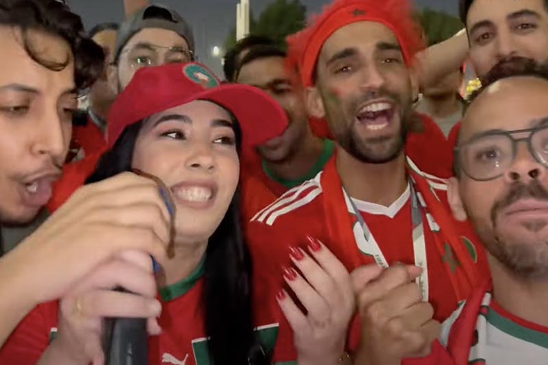 فرحة هستيرية للمغاربة بقطر