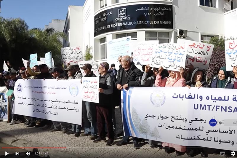 الشغيلة الفلاحية تحتج بالقنيطرة