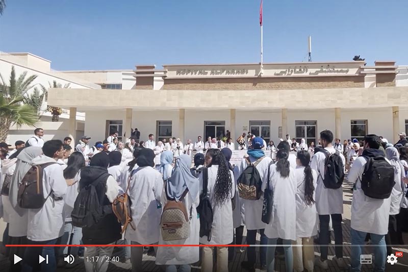 احتجاج طلبة ممرضين بوجدة