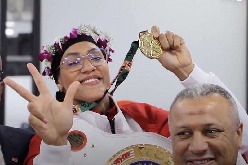 استقبال بطلة العالم المرضي