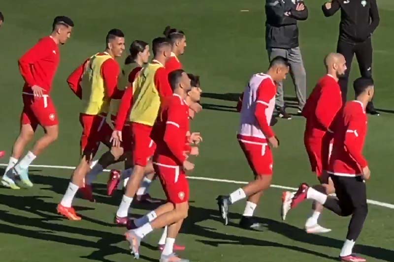 استعدادات المغرب لمباراة البيرو