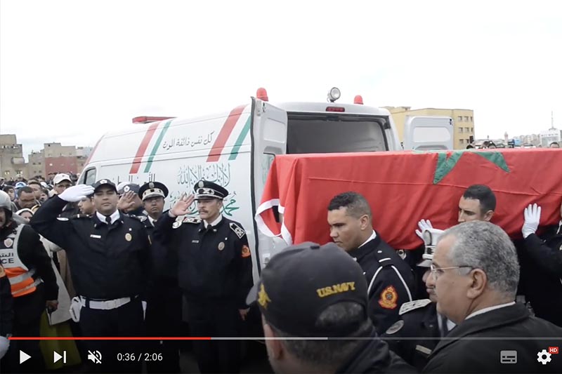 جنازة الشرطي المقتول بالبيضاء