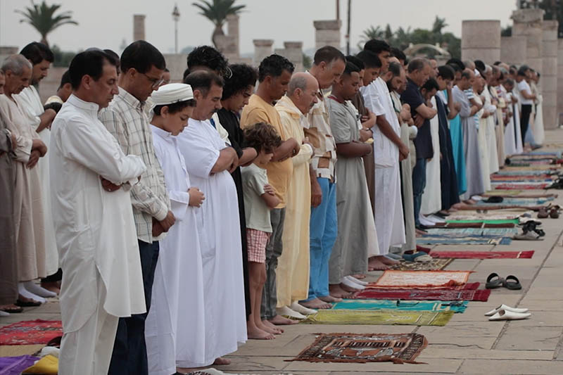 صلاة العيد بمسجد حسان