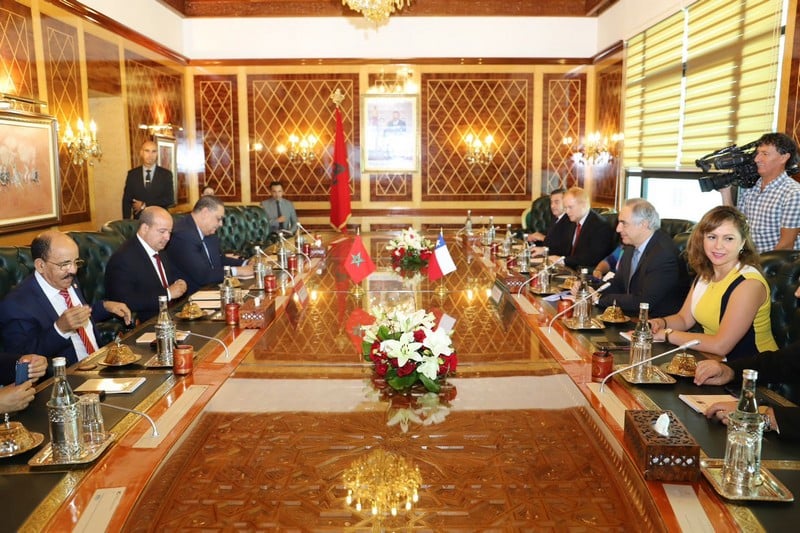 ‪ميارة يستقبل وفد مجلس الشيوخ الشيلي‬