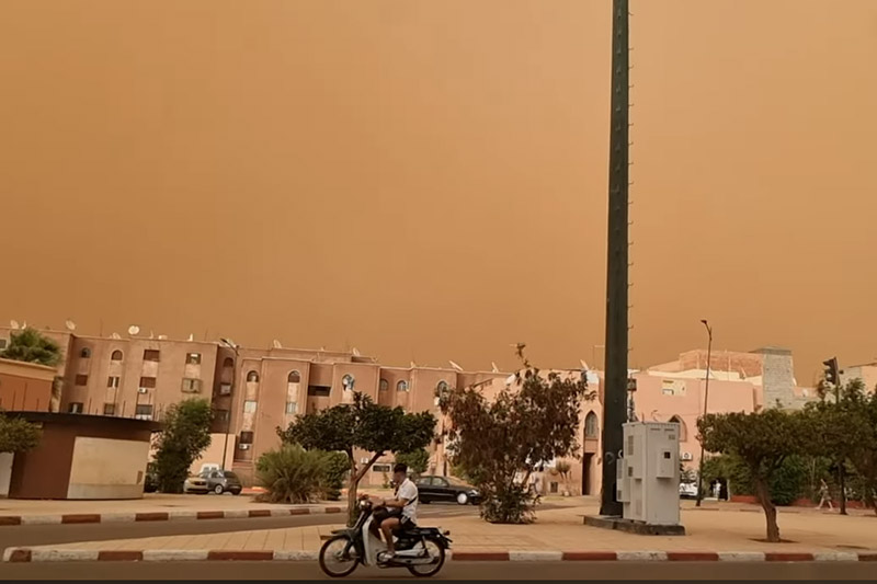عاصفة رملية في مراكش