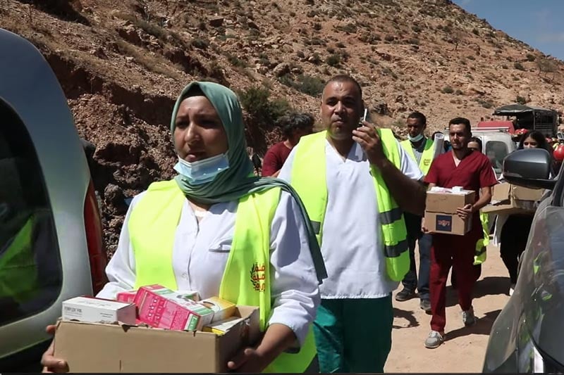 قافلة طبية بين القرى المنكوبة