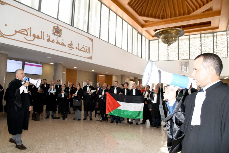 محامو المغرب ينددون بالعدوان الإسرائيلي على المدنيين في غزة بفلسطين