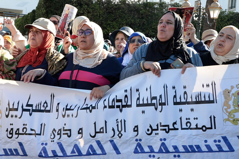 قدماء المحاربين يحتجون بالرباط