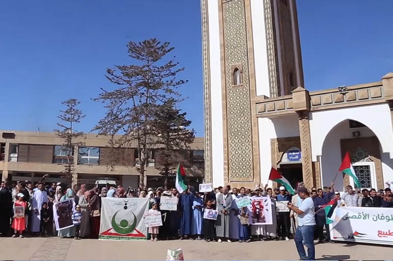 تضامن مع فلسطين بعد صلاة الجمعة