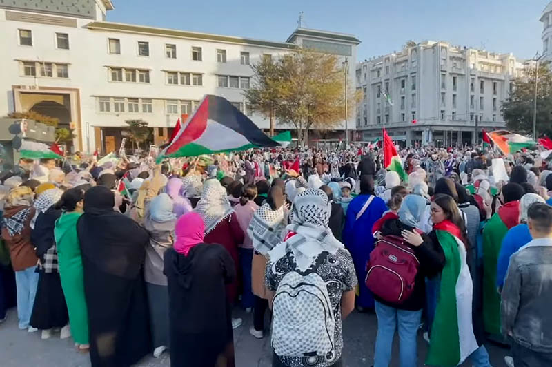 تضامن نساء البيضاء مع فلسطين