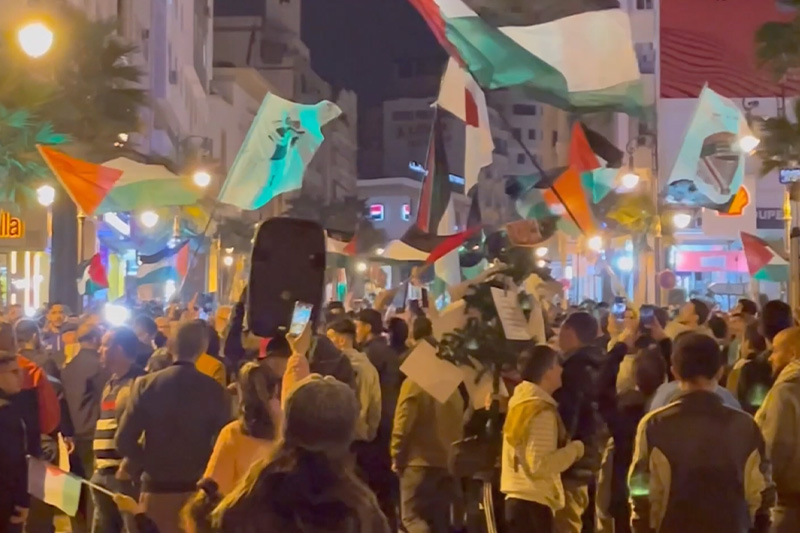 مسيرة تناصر فلسطين بطنجة