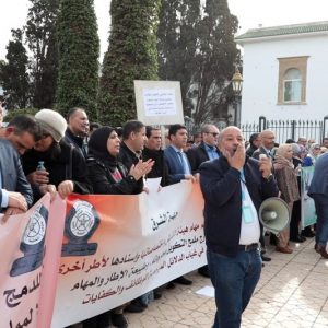 حناجر مفتشي التعليم تصدح وسط العاصمة بمطلب "مراجعة النظام الأساسي"
