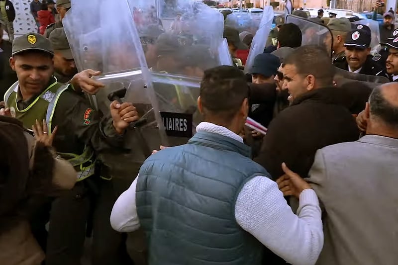 منع احتجاج مكفوفين بالرباط